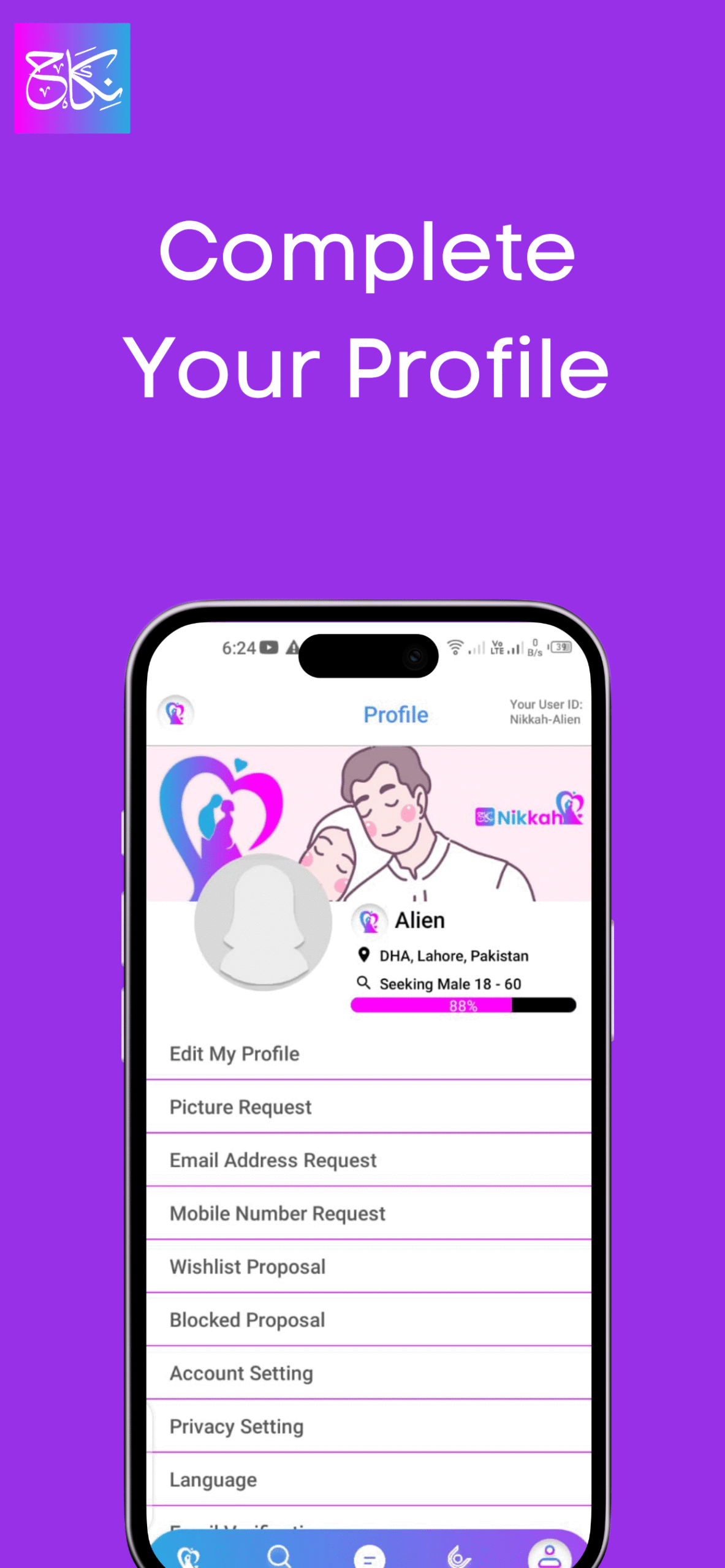 1Nikkah app screenshot